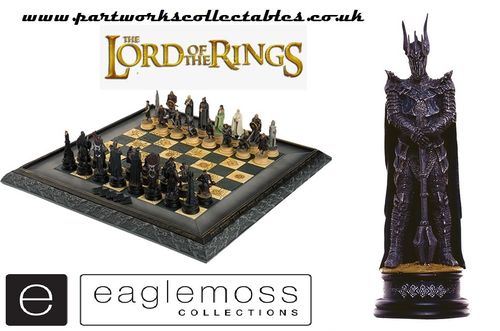 Eaglemoss Lord Of The Rings Chess Displayed
